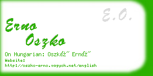 erno oszko business card